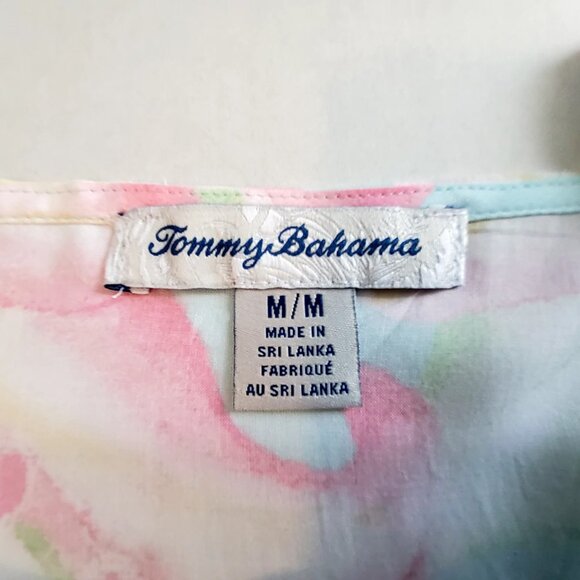 Tommy Bahama Floral Sleeveless Ruffle Hem Gown M/M Adjustable spaghetti straps - Picture 11 of 11